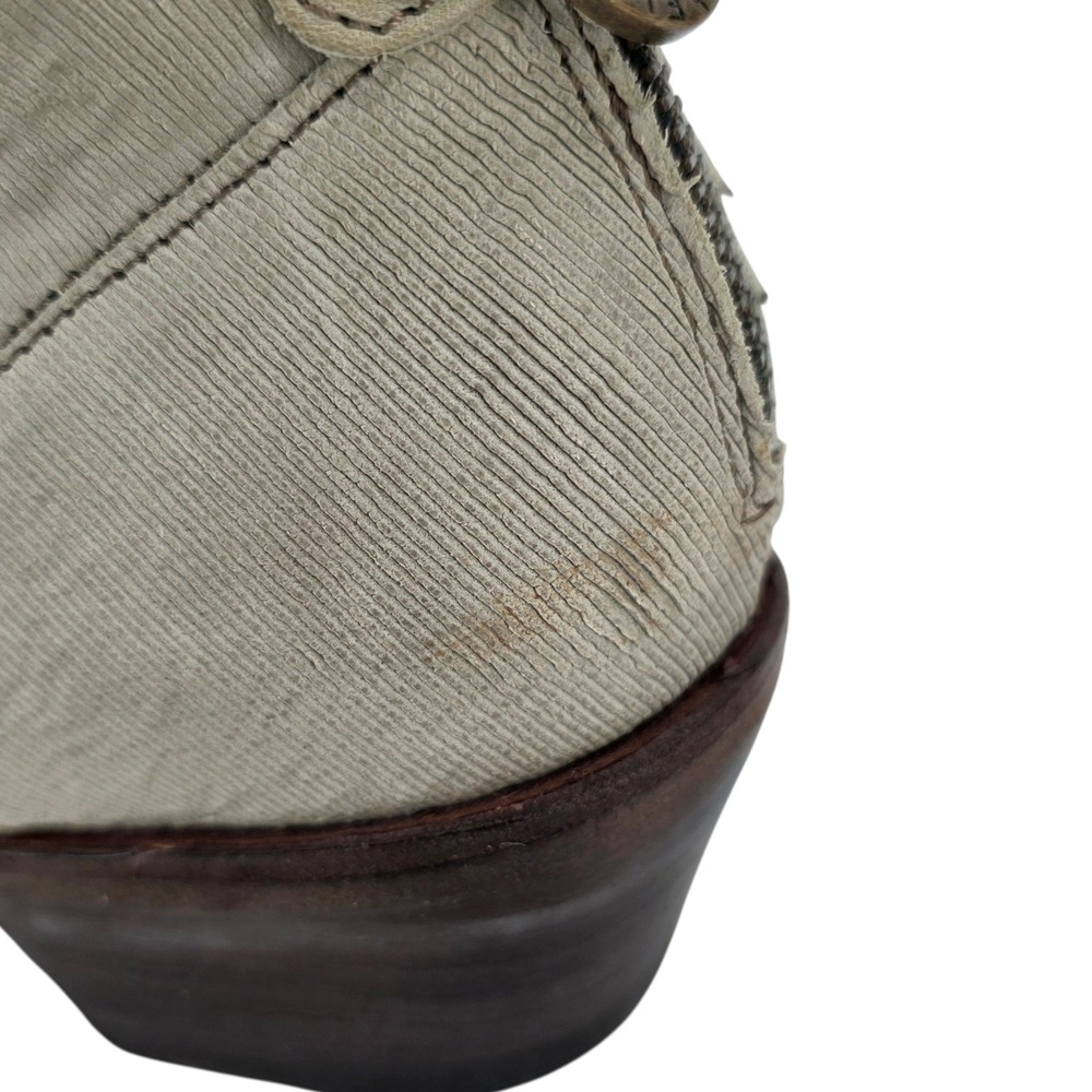 Fiorentini + Baker Womens 36 Cream Textured Leather Ankle Boots - Picture 12 of 15